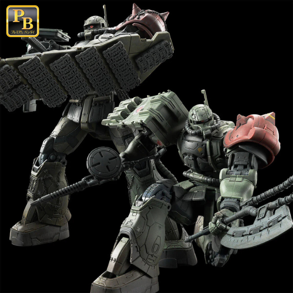GUNDAM - HG 1/144 Zaku II F LeSean Custom et Zaku II LeSean Custom Unidentified (RFV) - Premium Bandai